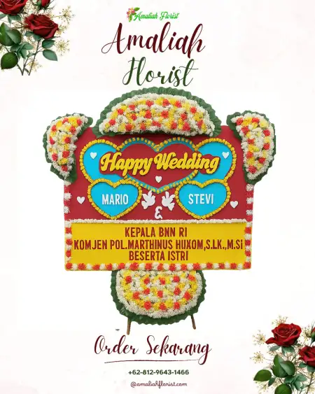Papan Bunga Pernikahan Kadubadak